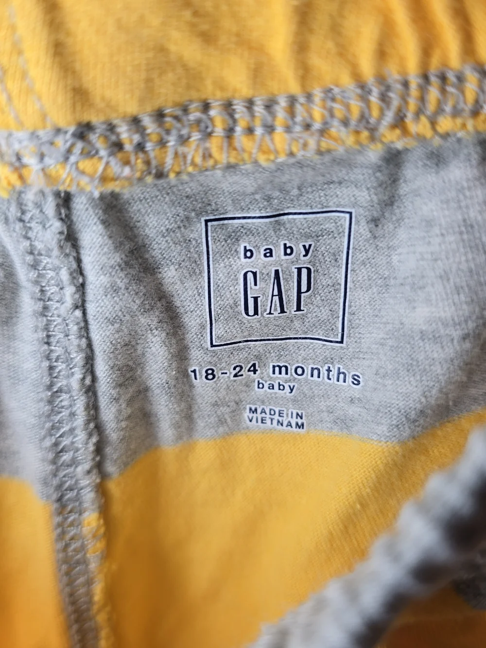 GAP Yellow & Gray Striped Jogger Pants. Soft Cotton Pants